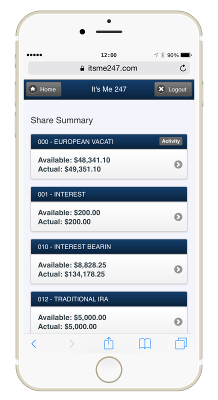 Phone with It's Me 247 pulled up